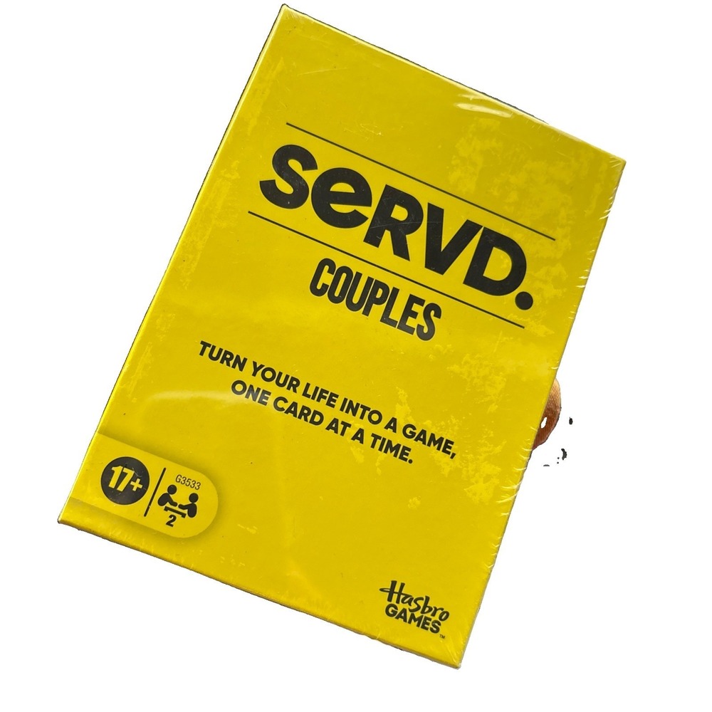 NEW SEALED Hasbro Games SERVD Couples Card Game, Strategy, 2 Players, Age 17+